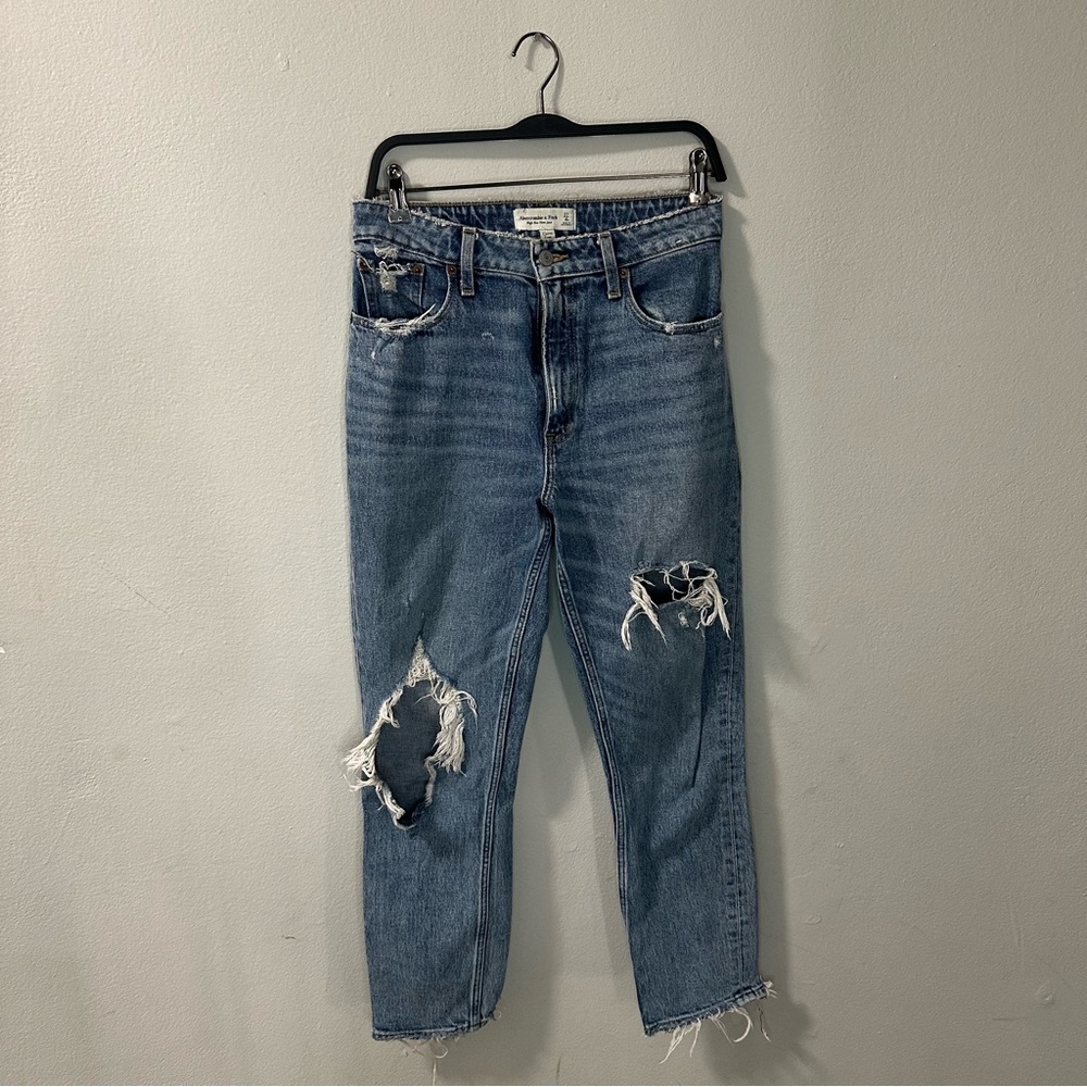 Abercrombie Curve Love High Rise Mom Jeans